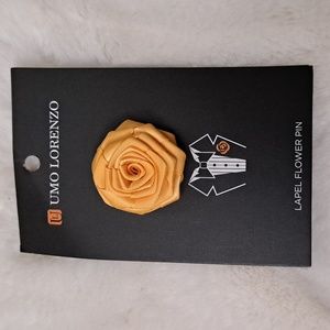 Umo Lorenzo Men's Lapel Pins Flower Pin Suit Accessories Rose Boutonniere NWT